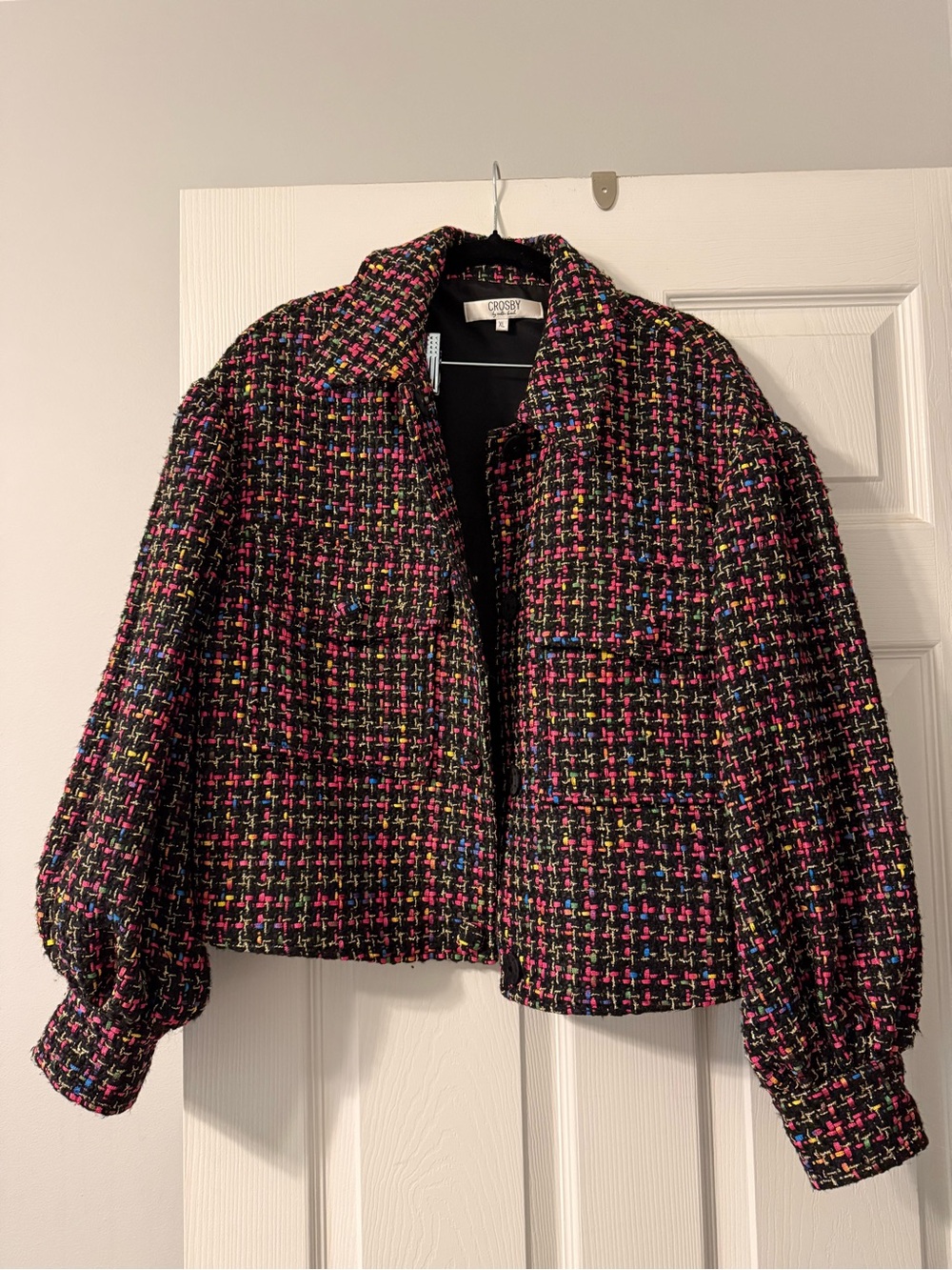 CROSBY by Mollie Burch Black Tweed Jacket
